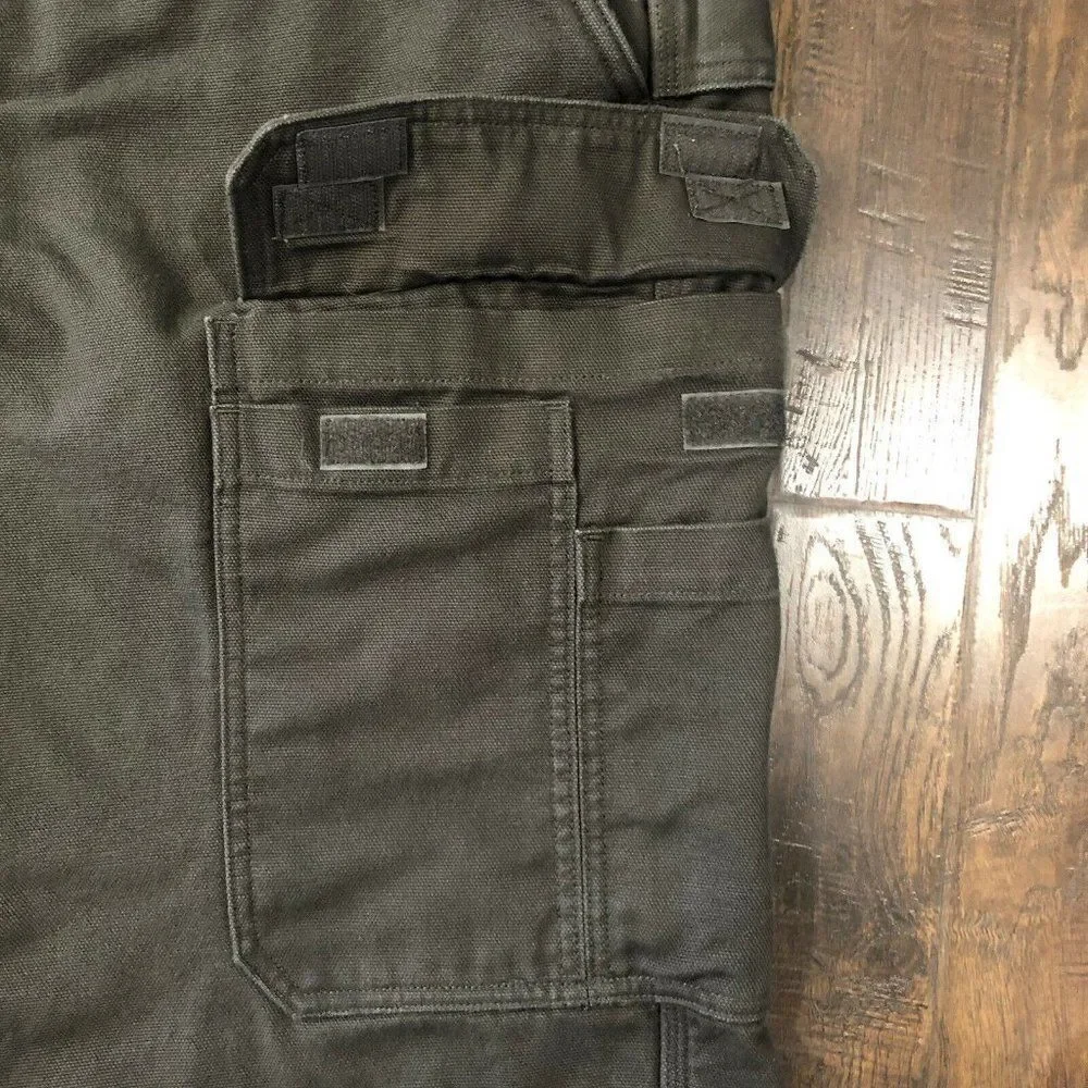 Duluth Trading Co Size 48x30 (45x22.5) Fire Hose Canvas Pants HEAVY Fleece Lined